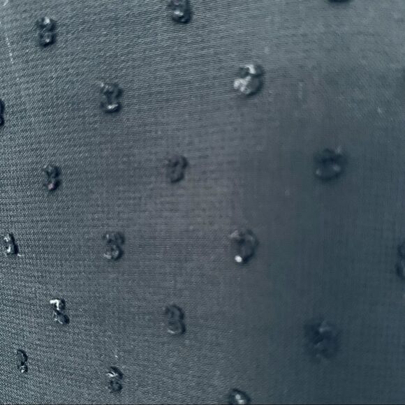 Who What Wear Black Swiss Dot Ruffled Button Down Blouse Size XS - Picture 9 of 11